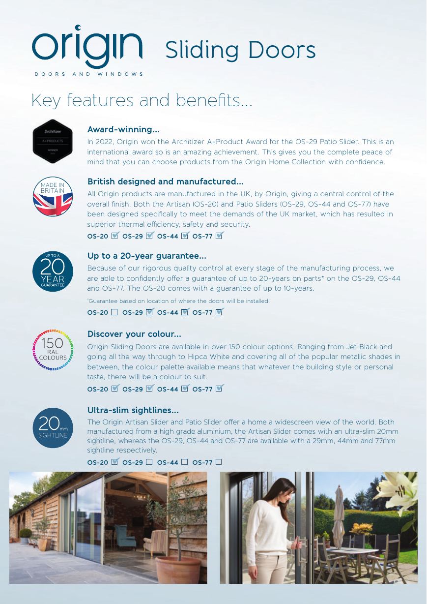 The Sliding Door - Features & Benefits front cover