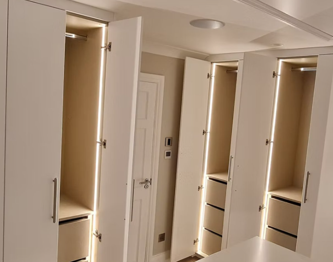 LED Lit Wardrobe Interiors