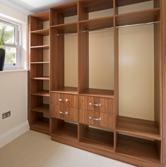 Walnut Open Frame Wardrobes