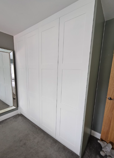 White Shaker Corner Wardrobes