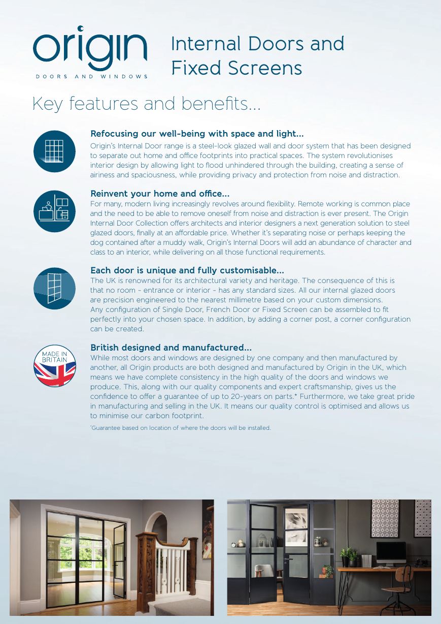 Internal Door - Features & Benefits front cover