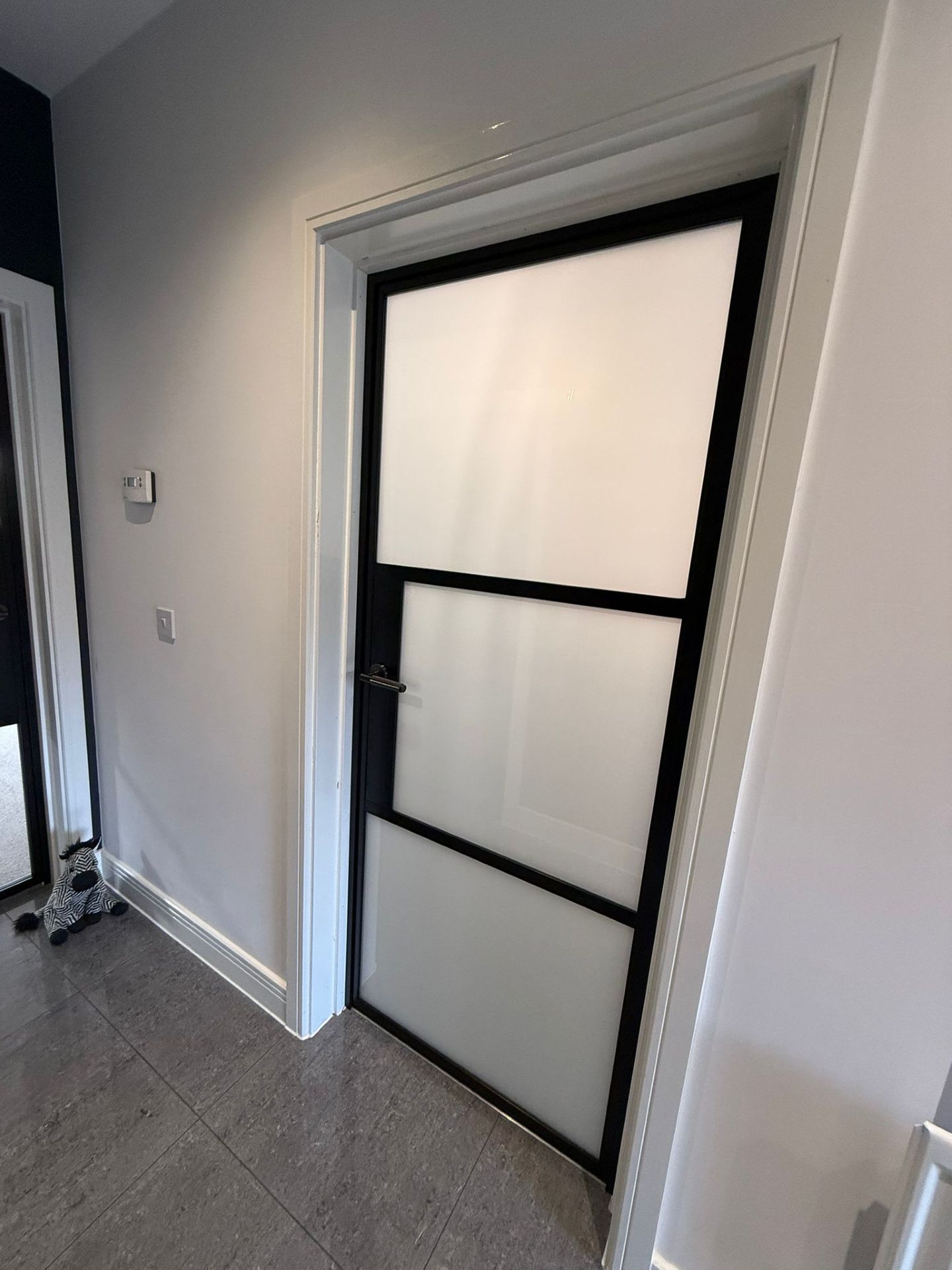 Slim aluminium internal door fitted by Radley, example 2