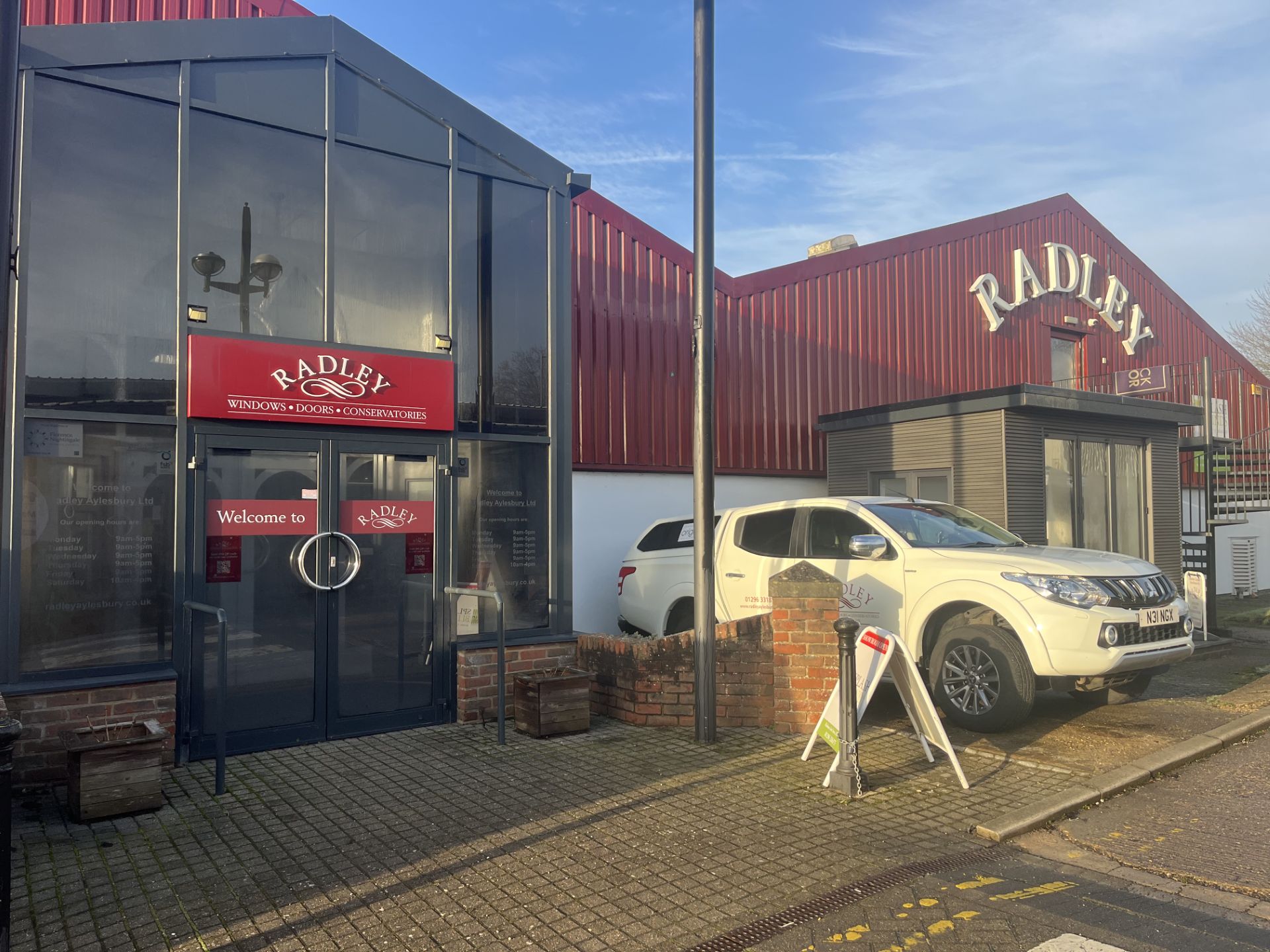 The Radley shopfront on Rabans Lane, Aylesbury